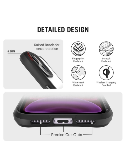 DailyObjects Transparent & Red Space Cadet iPhone 13 Mini Mobile Accessories - Image 4