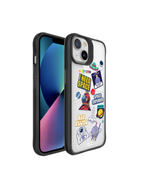 DailyObjects Transparent & Red Space Cadet iPhone 13 Mini Mobile Accessories