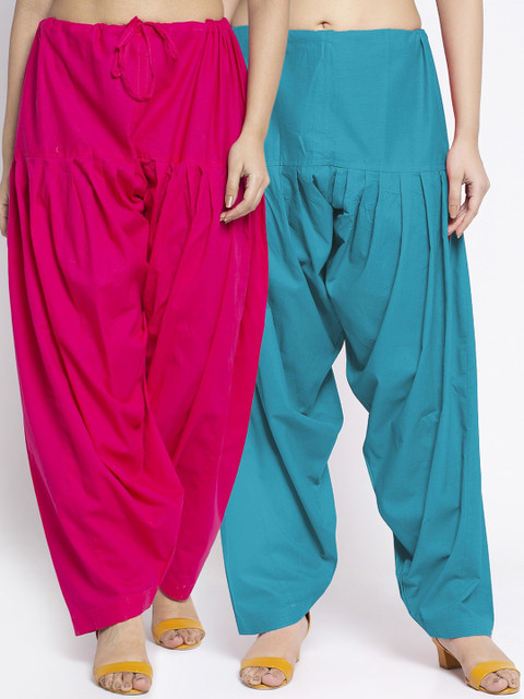 GRACIT Women Pack Of 2 Solid Loose Fit Cotton Salwars