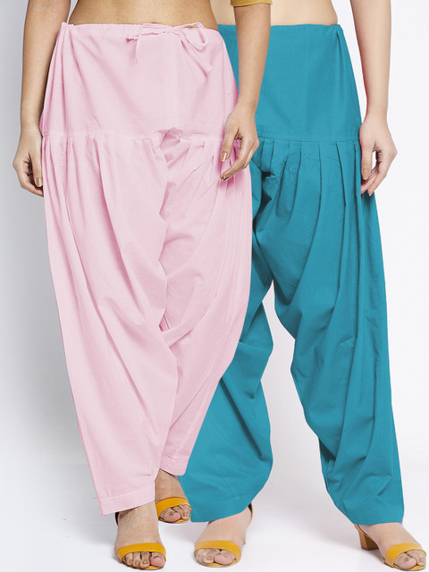 GRACIT Women Pack Of 2 Solid Loose Fit Cotton Salwar