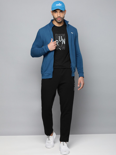 Puma Men Blue Slim Fit Zippered Sporty Jacket - Image 5