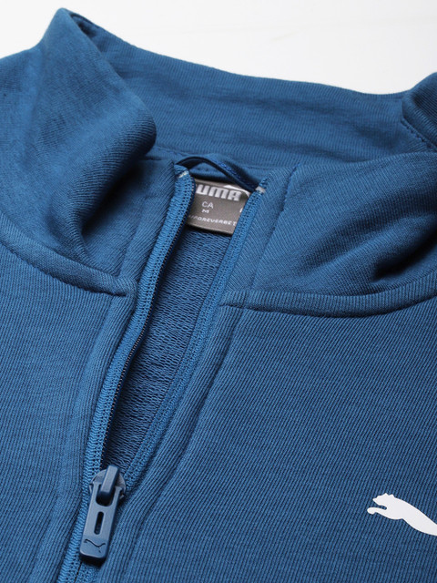 Puma Men Blue Slim Fit Zippered Sporty Jacket - Image 2