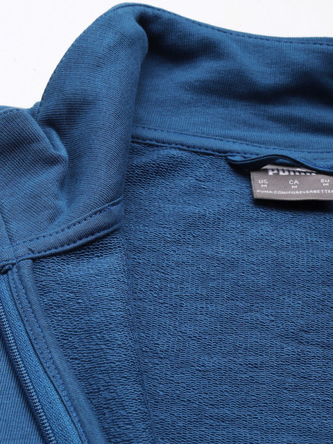 Puma Men Blue Slim Fit Zippered Sporty Jacket - Image 7