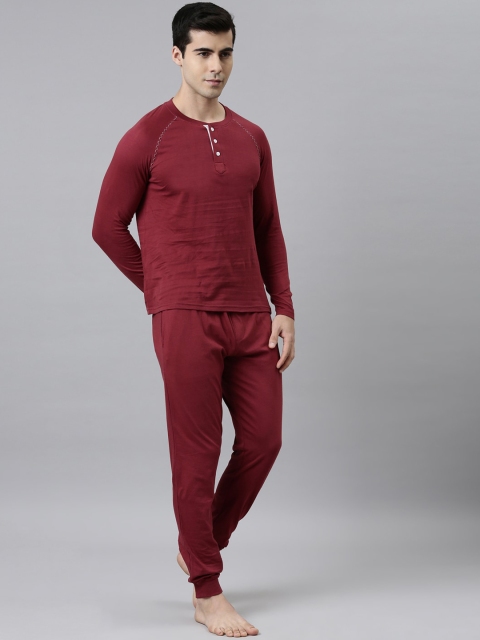 Joven Men Maroon Night suit - Image 4