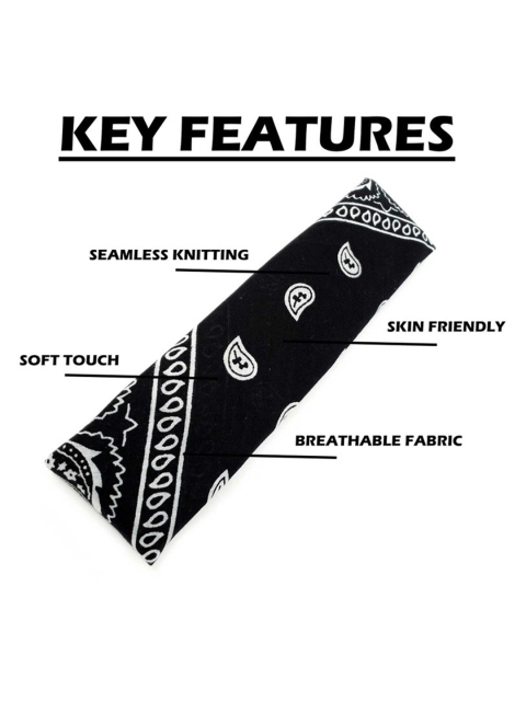 Aadikart Pack Of 12 Paisley Printed Cotton Bandanas - Image 3