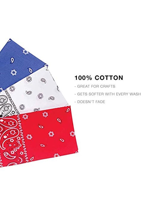 Aadikart Unisex Pack of 3 Paisley Cotton Bandanas - Image 3