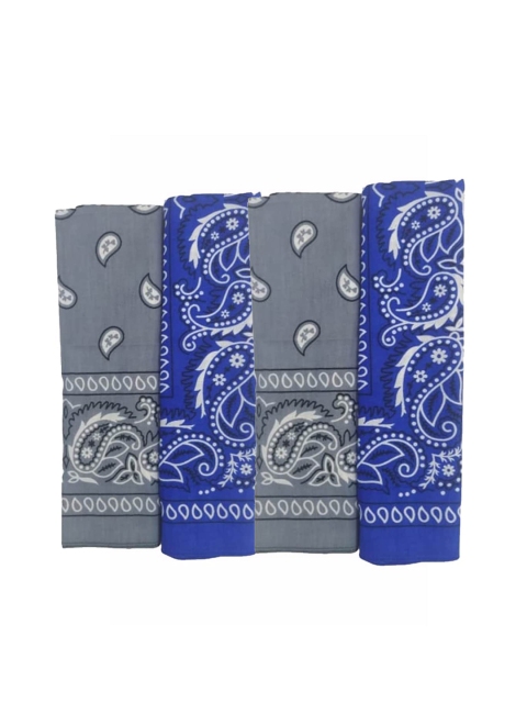 Aadikart Pack Of 4 Paisley Printed Cotton Bandana Headband