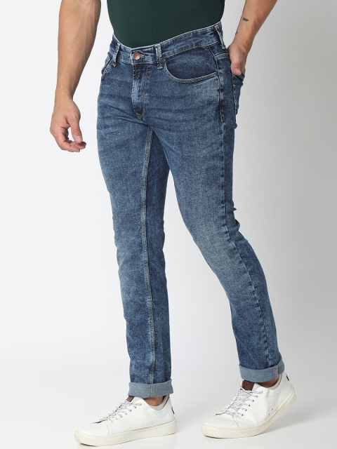 SPYKAR Men Blue Mid Rise Heavy Fade Jeans - Image 2