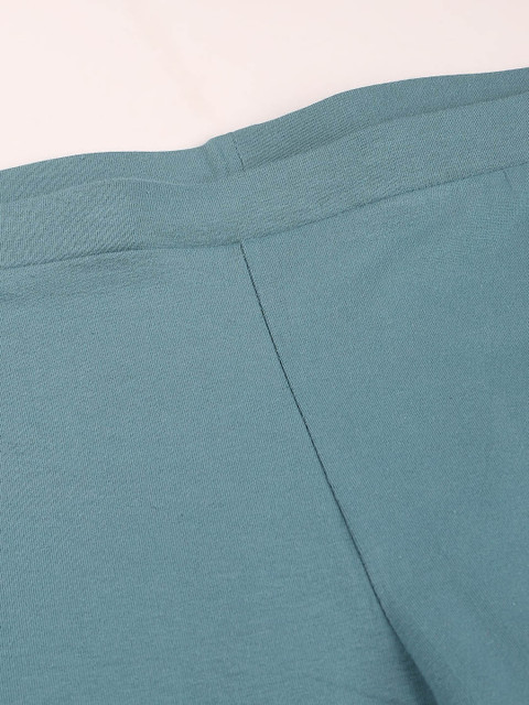 W Women Blue Solid Ankle-Length Leggings - Image 6