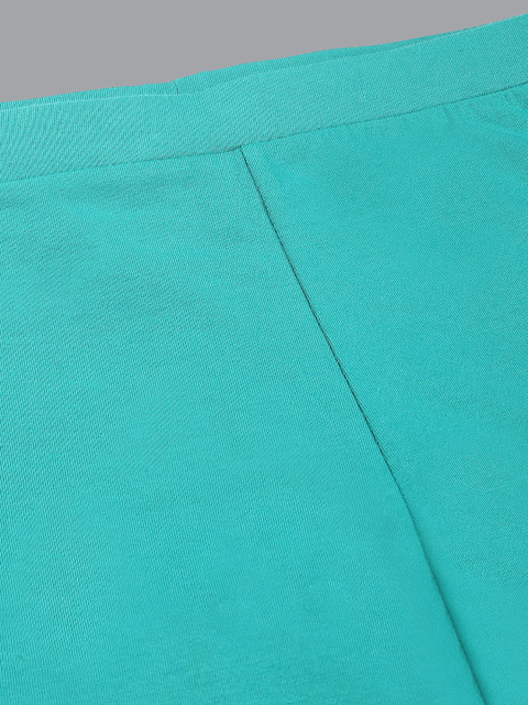 W Women Green Solid Ankle Length Leggings - Image 6