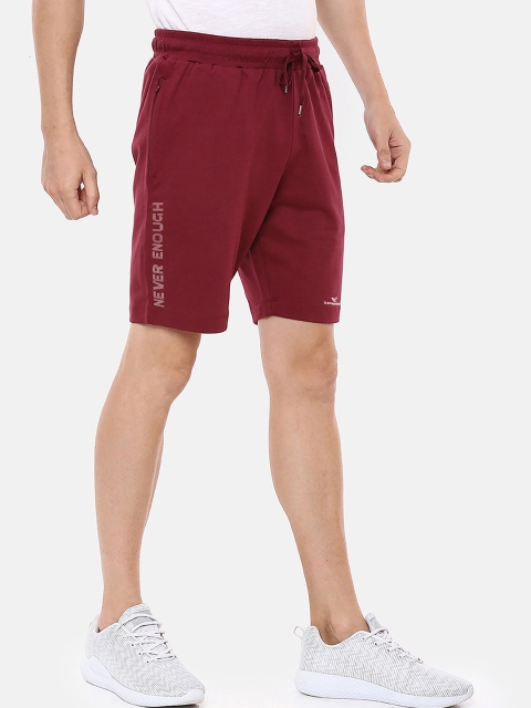 Dpassion Men Maroon Printed Running Sports Shorts - Image 2