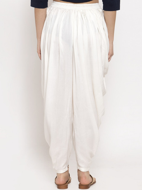 Clora Creation Women Pack of 2 Off-White & Beige Solid Dhoti Salwar - Image 4