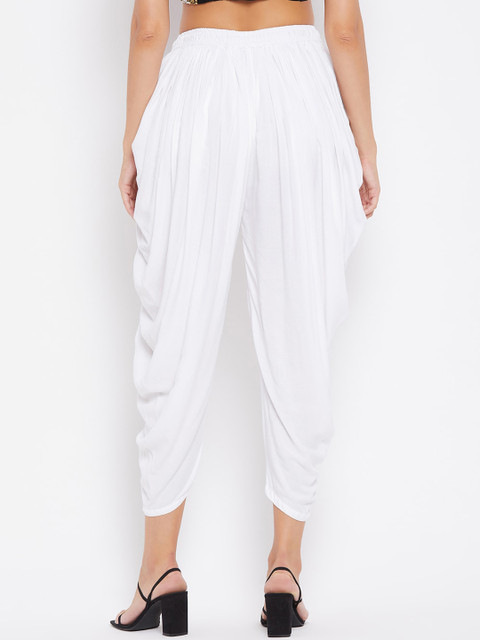 Clora Creation Women Pack of 2 Off-White & White Solid Dhoti Salwar - Image 3