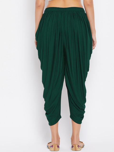 Clora Creation Women Maroon And Green Pack of 2 Solid Dhoti Salwar - Image 3