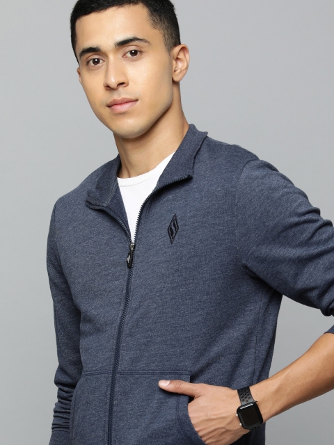 Skechers Men Navy Blue Sporty Jacket