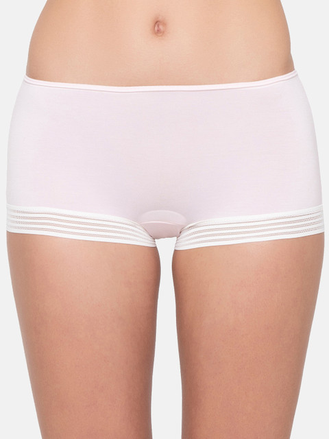 Sloggi Women's Light Pink Solid Hipster Seamless Briefs