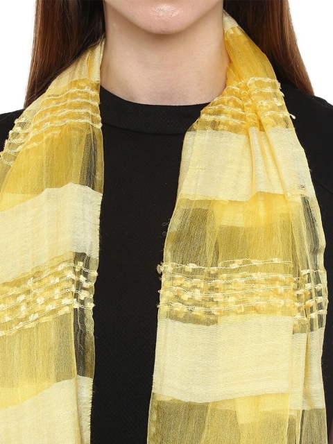 Rhe-Ana Yellow Art Silk Dupatta - Image 4