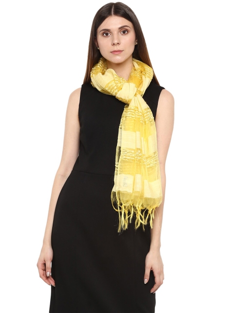 Rhe-Ana Yellow Art Silk Dupatta - Image 2