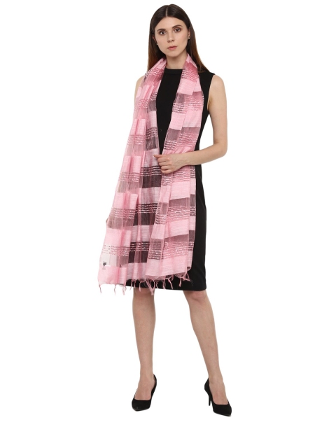 Rhe-Ana Women Pink Art Silk Dupatta