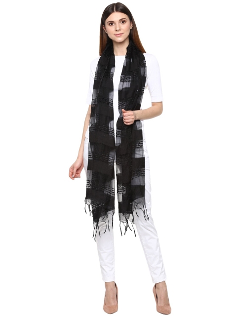 Rhe-Ana Women Black Dupatta - Image 4