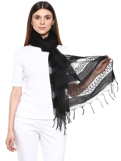 Rhe-Ana Women Black Dupatta - Image 3