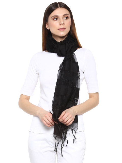 Rhe-Ana Women Black Dupatta