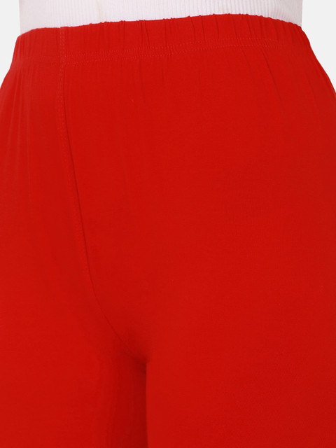 BUY NEW TREND Women Pack Of 2 Black & Red Solid Ankle-Length Leggings - Image 7
