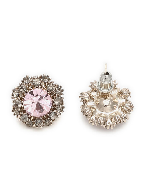 SOHI Lavender Gold-Plated Classic Studs Earrings - Image 3