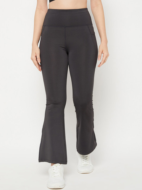 ATHLISIS Women Grey Solid Rapid Dry Regular Fit Track Pants