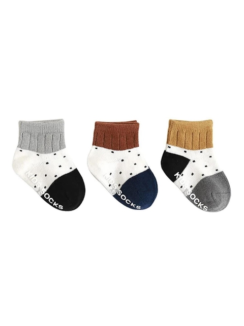 YOUSTYLO Kids Pack Of 3 Patterned Cotton Ankle-Length Socks - Image 2