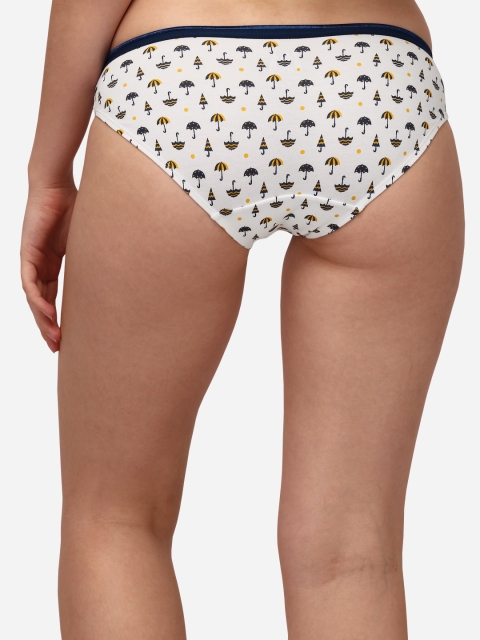 SOIE (Pack of 3) Mid Rise Medium Coverage Solid and Printed Cotton Stretch Brief - Image 4