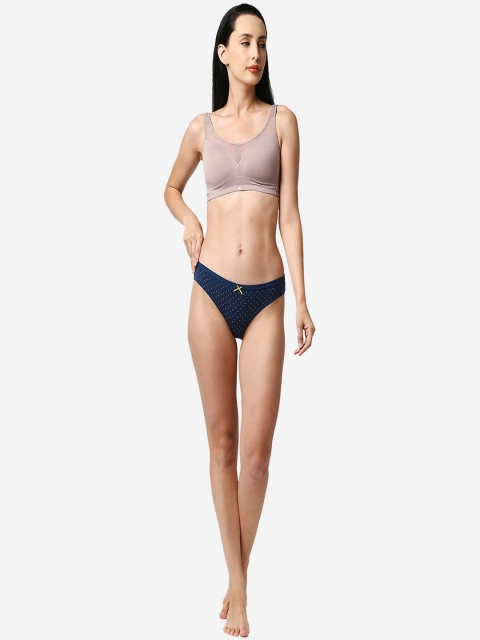 SOIE (Pack of 3) Mid Rise Medium Coverage Solid and Printed Cotton Stretch Brief - Image 6