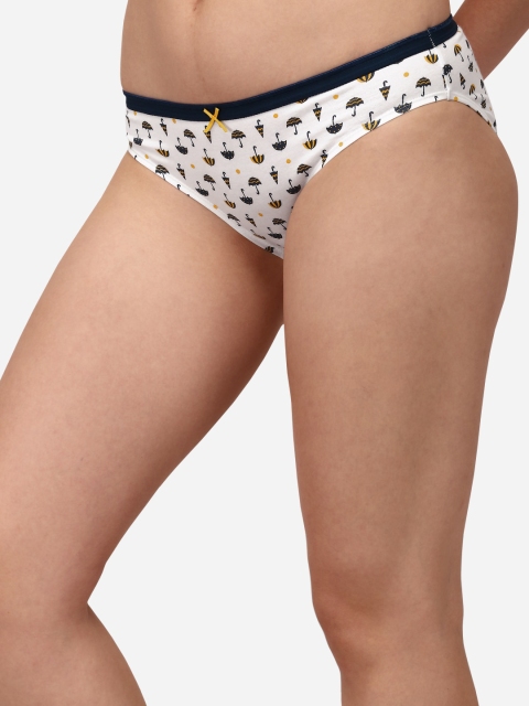 SOIE (Pack of 3) Mid Rise Medium Coverage Solid and Printed Cotton Stretch Brief - Image 3