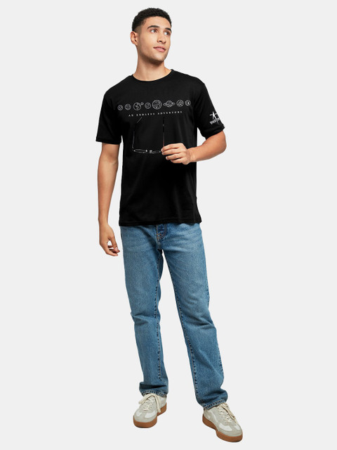 The Souled Store Men Black Typography Printed T-shirt - Image 5