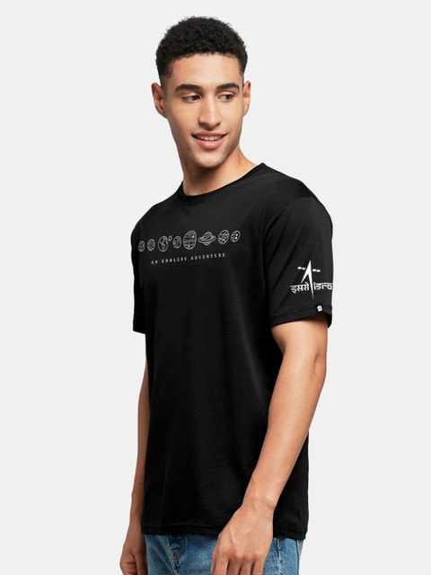 The Souled Store Men Black Typography Printed T-shirt - Image 3