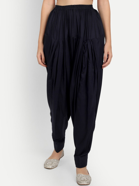 APELLA Women Navy Blue Solid Loose-Fit Salwar