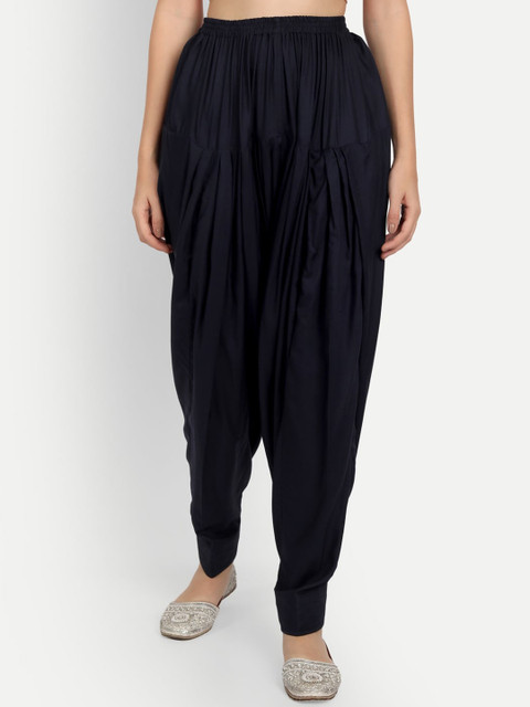 APELLA Women Navy Blue Solid Loose-Fit Salwar