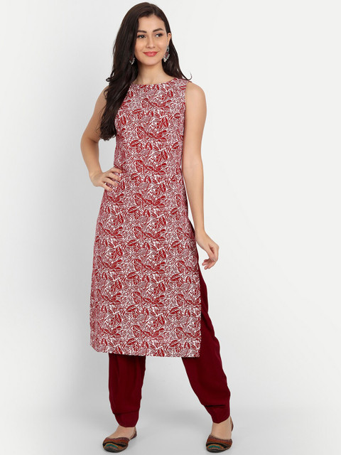 APELLA Women Plus Size Maroon Solid Loose-Fit Salwar - Image 4