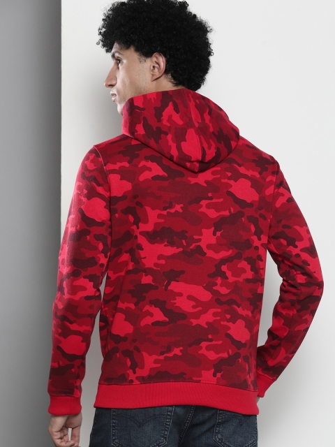 The Indian Garage Co Men Red Printed Hooded Sweatshirt - Image 4