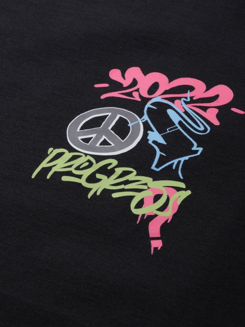 The Indian Garage Co Men Black Printed Sweatshirt - Image 2