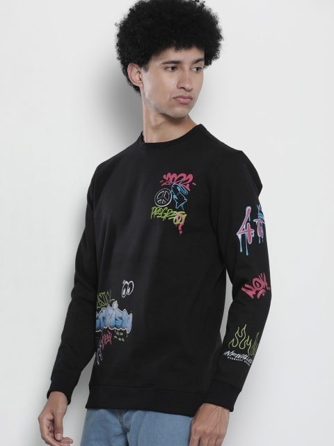 The Indian Garage Co Men Black Printed Sweatshirt - Image 3