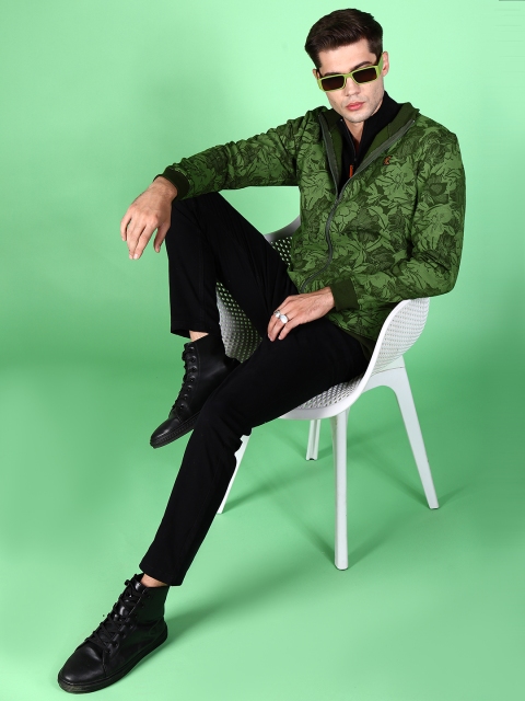 The Indian Garage Co Men Green Printed Sweatshirt - Image 5