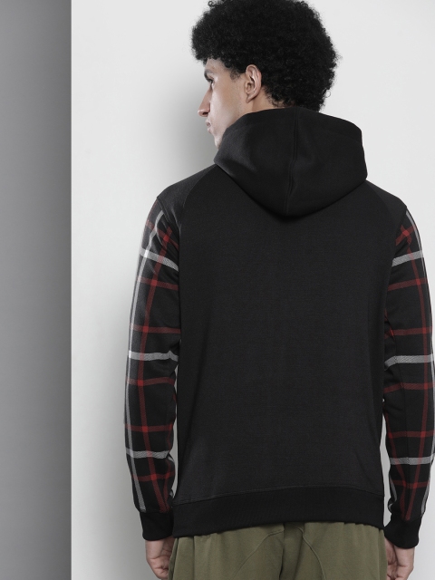 The Indian Garage Co Men Black Embroidered Hooded Sweatshirt - Image 5