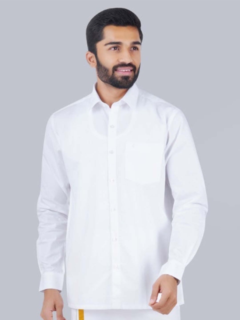 Ramraj Men Solid Shirt with Dhoti Set