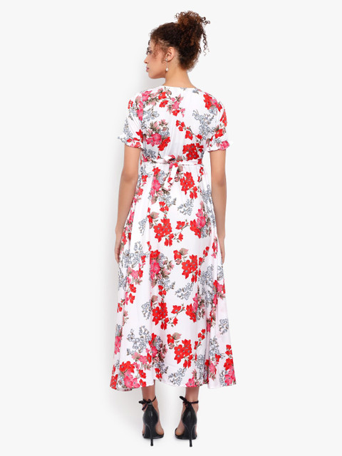 Indietoga White Floral Printed Maxi Dress - Image 5