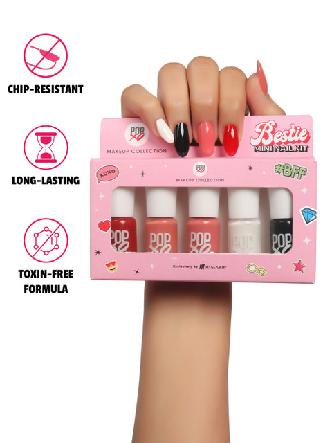 MyGlamm Popxo Mini Nail Kit-Bestie, 15ml - Image 2