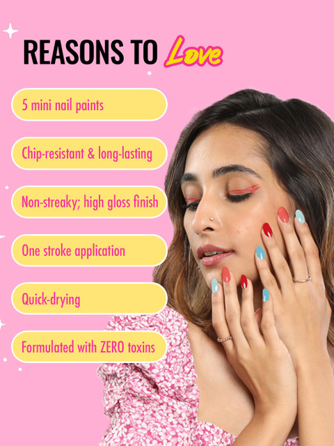 MyGlamm Popxo Mini Nail Kit-Vacay, 15ml - Image 4