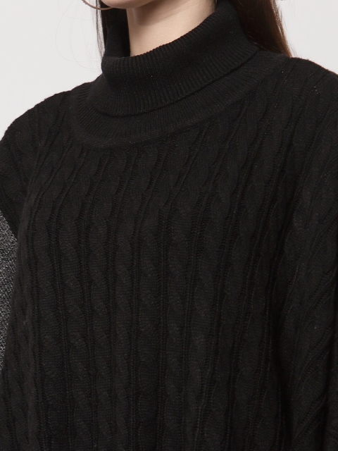 513 Women Black Lapel Shrug - Image 2