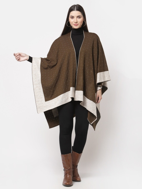 513 Women Brown & Beige Printed Shrug - Image 6