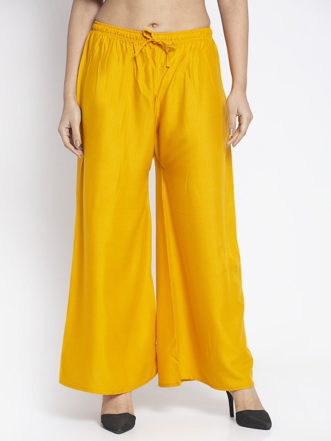 GRACIT Women Yellow Ethnic Palazzos